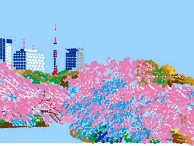 几毛钱的贴纸能干嘛？美女艺术家徒手贴城市大片，比照片还美